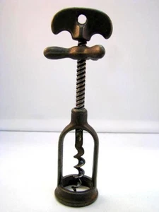 Sacacorchos con dispositivo de tornillo Tire-Bouchon Corkscrew alrededor de 1950 - Imagen 1 de 2