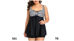 Yonique Plus Size Tankini Swimsuits Women with Shorts Flyaway Bathing Suits, 20W - Picture 1 of 5