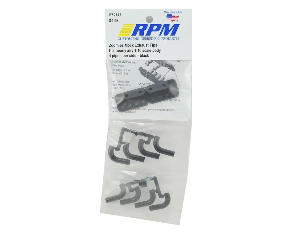 RPM RC 70852 Zoomies Mock Exhaust Headers Black - Image 1 of 1