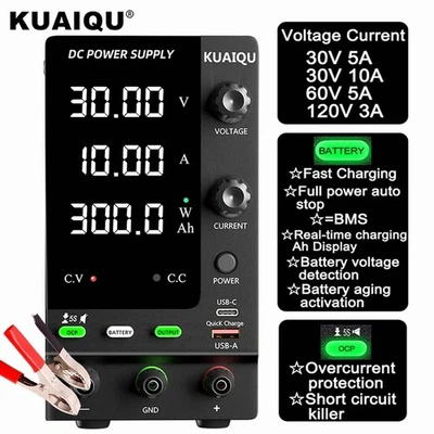 KUAIQU DC-Netzteil 30 V 10 A, einstellbares, schaltbares - Bild 1 von 4
