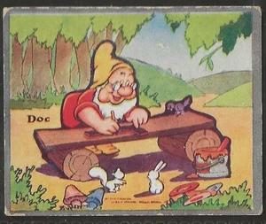 BARRATT-CHARACTERS FROM FILM CARTOONS 1940-#092- SNOW WHITE 7 DWARFS - DOC - Picture 1 of 2
