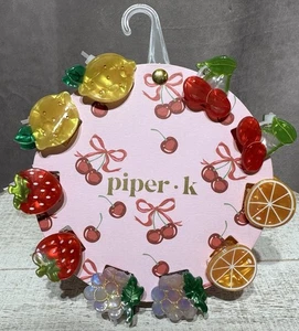 Piper K Fruit Hair clips NEW! Great For Back To School! So Cute!! - Picture 1 of 6