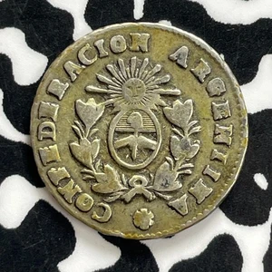 1854-B Argentinien La Rioja 1/2 Real Lot#JM0166 Silber! Selten! - Bild 1 von 2