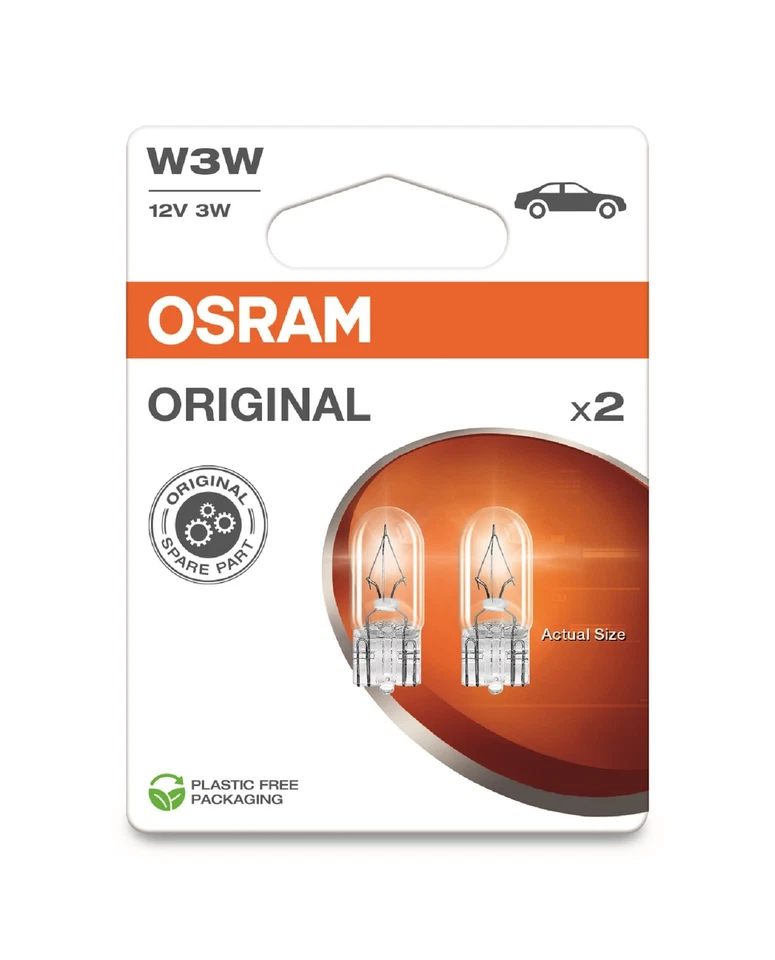 Osram Original Halogen-Scheinwerferlampen W3W, 12V, 2 Stück - Bild 1 von 1