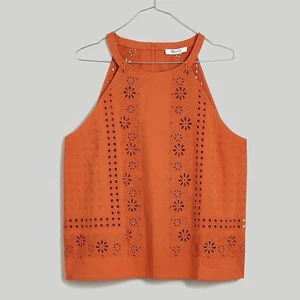 Neu Madewell Neckholder-Top mit Ösen A-Linie XXS Copperwashed Orange NL283 - Bild 1 von 8