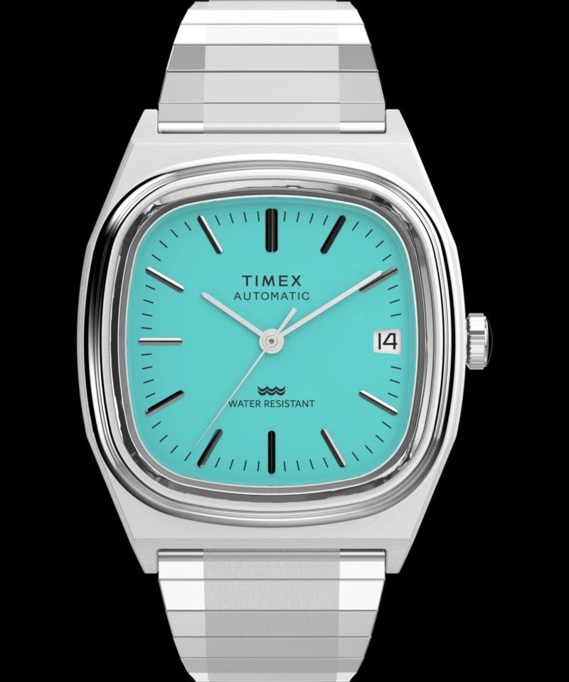 Timex Automatic 1983 E Line TW2Y07300 Mint Teal Tiff@ny Blue READY-TO-SHIP