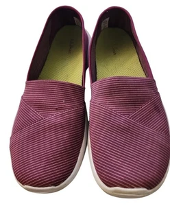 L.L. Bean Purple Women's Back Cove Slip-Ons Stretchy Sz 7 M - Picture 1 of 5