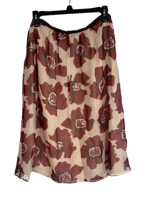 Falda Lida Baday 100% Seda Talla 4 Floral Foto 1 de 4