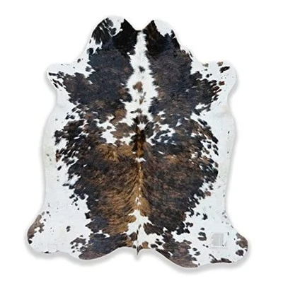  正品牛皮地毯,西部家居装饰,大牛皮地毯,棕色,6x7 英尺 — 第 1/4 张图片