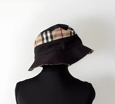 Vintage Burberry Bucket Hat 100% Cotton SIZE LARGE Old Money London *READ DESC* - Image 1 of 4