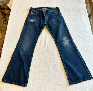 Men's Diesel Vintage Y2K Zathan Bootcut Blue Denim Jeans, 29x30, Wash 008LC - Picture 1 of 8