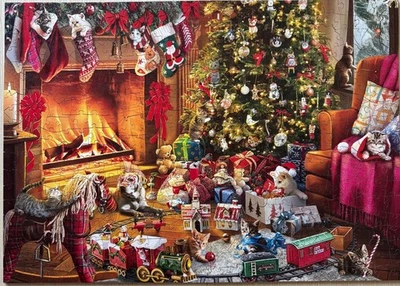 wentworth wooden jigsaw puzzles 500 Christmas Chaos - Image 1 of 4