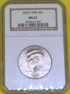 2005  P  Kennedy Half Dollar NGC MS67 - Picture 1 of 6