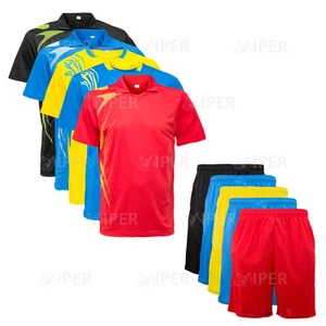 Football Kits Short Sleeve Jersey Hockey Gym Team Training Soccer Men's Club - Picture 1 of 12