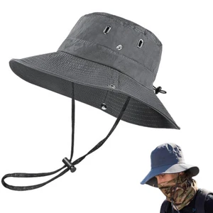 Sonnenhut Herren UV Schutz Safari, Faltbar, Wasserdicht, Grün 54-60cm - Bild 1 von 14