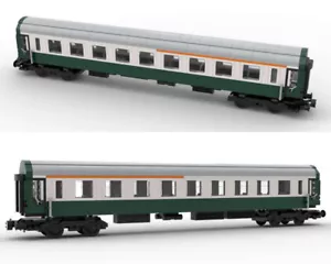 Bauanleitung Eisenbahn Zugwaggon UIC Typ-Y DR 1.+2. Klasse Klemmbaustein Modell - Bild 1 von 3