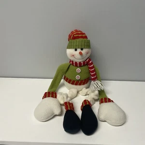 Signature Homestyle Snowman Retractable Legs Heavy Hands Christmas Plush Decor - Picture 1 of 4
