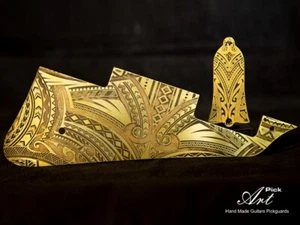 Aged Brass Gold Gibson Les Paul Pickguard Standard SET-of-2 Products - Picture 1 of 5