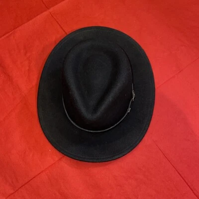 De colección. Bailey of Hollywood Hombres Briar Negro 100% Lana, Poeta, Sombrero LiteFelt, Talla M Foto 1 de 4