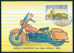 HUNGARY MK MOTORRAD MOTORCYCLE HARLEY DAVIDSON CARTE MAXIMUM CARD MC CM bt64 - Picture 1 of 2