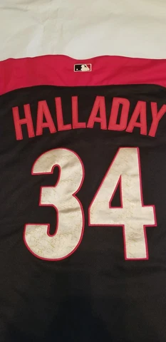 MEN'S MAJESTIC  PHILADELPHIA PHILLIES ROY HALLADAY #34  REPLICA JERSEY BLACK 48 Cover