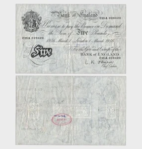 United Kingdom - England - 1956 - 5 Pounds - "F" #CO4935 - Picture 1 of 6