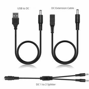 1M-10M CCTV DC Power Cable Extension Cord Adapter Male to Female 5.5mmx2.1mm lot - Picture 1 of 8