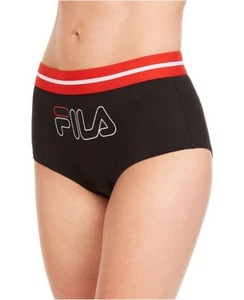 Fila Panties Hipster Logo Black Red Athletic Underwear Sz L NEW NWT 915 - Picture 1 of 1