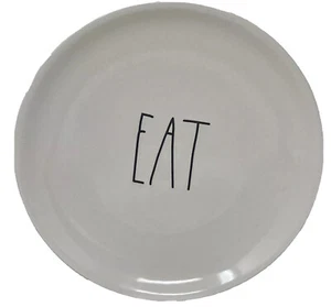 Rae Dunn Artisan Collection by Magenta EAT Small White Bread & Butter Plate 6" - Picture 1 of 7