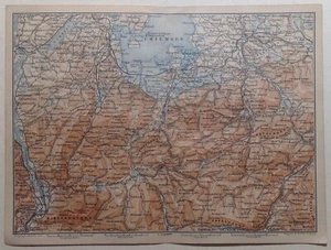 Antiker Druck Landkarte Kufstein Chiemsee Simmsee Traunstein 1890 - Bild 1 von 2