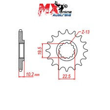 MTX Front Sprocket 14T for Suzuki DR250 1990-1995 10-143-14