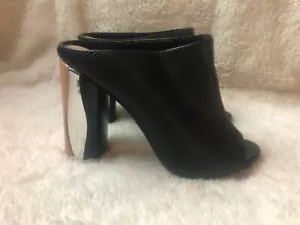 BCBG Generation Black Renee Mule punta aperta tacco a blocco pesca taglia 6B - Foto 1 di 9