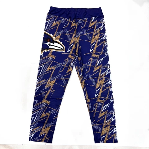 NFL Team Baltimore Ravens High Waist Yoga Pants Slimming Fitness Legging Cover