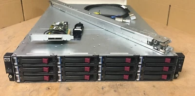 HP D2600 SAS Storage Array | 12x 4TB 12G SAS HDD | Rack Rails AJ940A 826074-B21 - Image 1 of 2