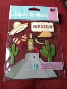 JOLEE'S THEMED SCRAPBOOK STICKERS MEXICO CACTI FOOD MAYAN RUINS - Picture 1 of 1