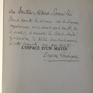 ‎SOUBEYRE Eugène‎ - ‎L'espace d'un matin. ‎- Ex. N° et longue dédicace - - Imagen 1 de 3