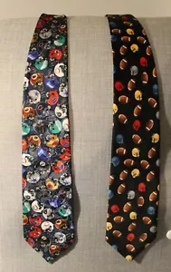 Football Neckties set of 2 - Picture 1 of 2