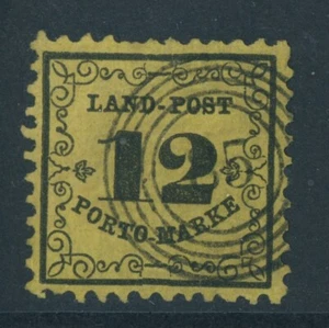 Baden Landpost Porto Mi. Nº 3 sellado - ¡Sello incorrecto! - Imagen 1 de 2
