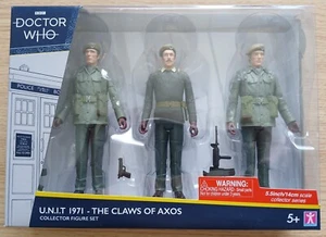 Doctor Who U.N.I.T. 1971-The Claws of Axos, 3 Figure Set. - Picture 1 of 1
