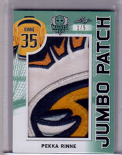 PEKKA RINNE 17/18 Leaf Masked Men JUMBO EMERALD PATCH #1/5 Beautiful Card! SP