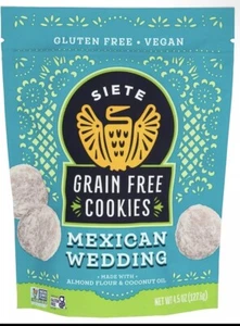 2pack—Siete Family Foods Cookie Grain Free Mexican Wedding 4.5 Oz - Picture 1 of 2