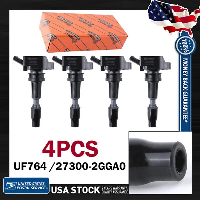 4x bobinas de encendido para Hyundai Sonata 2015-2017 2016 Kia Optima UF764 27300-2GGA0 Foto 1 de 4