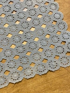 Light Blue VTG Table Runner & 4 Placemats UNIQUE FIND - Picture 1 of 7