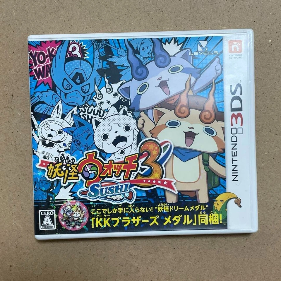 DS64 Yo-kai Yokai Watch 3 Sushi Nintendo 3DS LEVEL-5 RPG Game with Case - Image 1 of 1