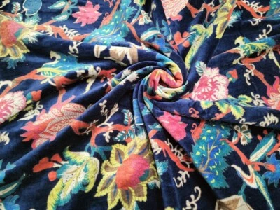 Vestido indio suave estampado floral tela terciopelo costura tapicería terciopelo por año Foto 1 de 4