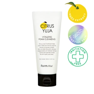 Limpiador facial coreano para mujer Yuzu Vitamina C limpiador de espuma vitalizante - Imagen 1 de 9