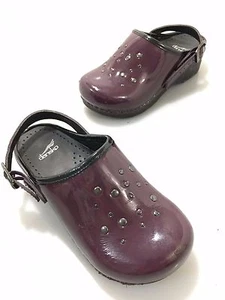 Dansko Kids 12.5 - 13US 30EU Purple Patent Leather Clogs Shoes - Picture 1 of 7