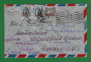 Jordanien 1950, Brief aus Jerusalem Palästina, nach London über Paris, F101 - Bild 1 von 2