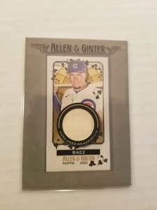 2021 Topps Allen & Ginter Mini Framed Bat Relic Javier Baez #MFR-JB Chicago Cubs - Picture 1 of 1