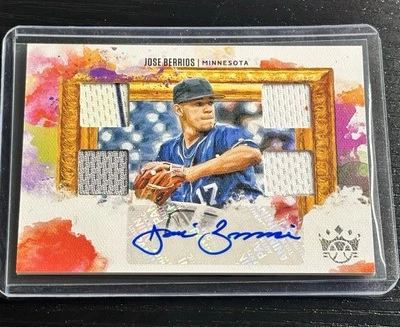 2020 Diamond Kings Quad Material Signatures Jose Berrios #DKG-JB Auto Blue Jays - Image 1 of 2